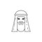 autarch of the Arab sheik icon. Element of Arab culture icon for mobile concept and web apps. Thin line icon for website design a