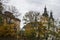 Autemn view to Carmelite Church or Michael the Archangel church in Lviv, Ukraine. Oktober 2021