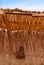 Authentic African drum on the wall of Kasbah Ait Ben Haddou, Mo