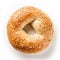 Authentic Bagel On White Background - Mcdonaldpunk Style