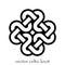 Authentic black-white vector celtic knot.