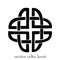 Authentic black-white vector celtic knot.