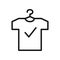 Authentic Clothes Icon Black And White Illustration