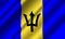 Authentic colorful Barbados flag