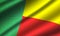 Authentic colorful Benin flag