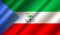 Authentic colorful flag of Equatorial Guinea.