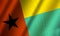 Authentic colorful flag of Guinea-Bissau.