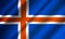 Authentic colorful flag of Iceland.