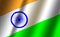 Authentic colorful flag of India.