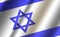 Authentic colorful flag of Israel