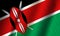 Authentic colorful flag of Kenya.