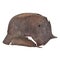 Authentic German Second World War helmet with bullet hole
