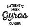 Authentic greek cuisine gyros label