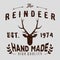 Authentic hipster logotype with reindeer and arrows
