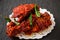 Authentic Indian Chicken fry with spices, curry leaf and coconut