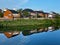 Authentic Japanese Houses on river at Higashi Chaya , Kanazawa, Ishikawa, Japan