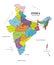 Authentic Map India [Labeled] updated 2019