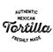 Authentic mexican tortilla label