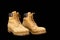 Authentic pair of 8 inch Yellow Work Boots