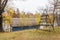 Authentic peasant houses from all over Romania in Dimitrie Gusti National Village Museum at the lakeshore of herastrau lake,