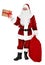 Authentic Santa Claus with sack and gifts