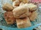 Authentic savory fried tofu food from Indonesia