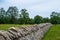 Authentic stone fence in the Jura Alps in Switzerland - 4