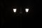 Authentic street lamp shines brightly in the dark