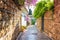 Authentic street in the old town in Antalya Turkey.