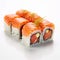 Authentic Sushi Roll With Salmon And Ginger Slices