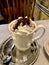 Authentic Viennese Coffee with Cream, Dark Chocolate and Cinnamon from Vienna