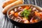 Authentic Vietnamese Beef Stew Bo Kho closeup in bowl. Horizontal