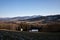 Authentic village in the Czech Republic. Beskydy and Beskid mountains in the distance