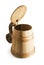 Authentic wooden rustic beer mug tankard