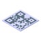 Authentication code icon, isometric style