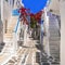 Authetic traditional Greece. streets of Mykonos island