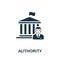 Authority icon. Simple element from regulation collection. Filled Authority icon for templates, infographics and more