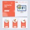 Authority site flat landing page website template. Chargeback, commission, niche. Web banner with header, content and