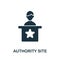 Authority Site icon from affiliate marketing collection. Simple line Authority Site icon for templates, web design and