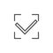 Authorization accepted line icon