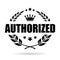 Authorized laurel vector icon