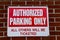 Authorized Parking Only Sign