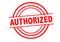 AUTHORIZED Rubber Stamp