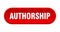 authorship button. rounded sign on white background