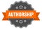 authorship label. authorship isolated seal. sticker. sign
