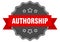 authorship label. authorship isolated seal. sticker. sign