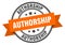 authorship label sign. round stamp. band. ribbon