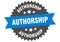 authorship sign. authorship round isolated ribbon label.