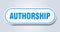 authorship sign. rounded isolated button. white sticker