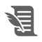 Authorship, write icon. Gray vector graphics